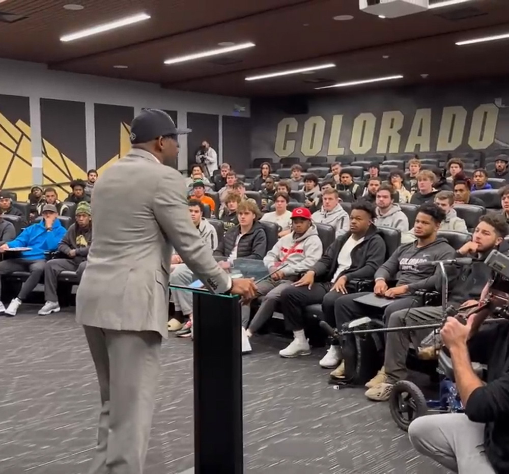 Deion Sanders Enters Colorado Football Meeting With Tupac's "All Eyez On Me"